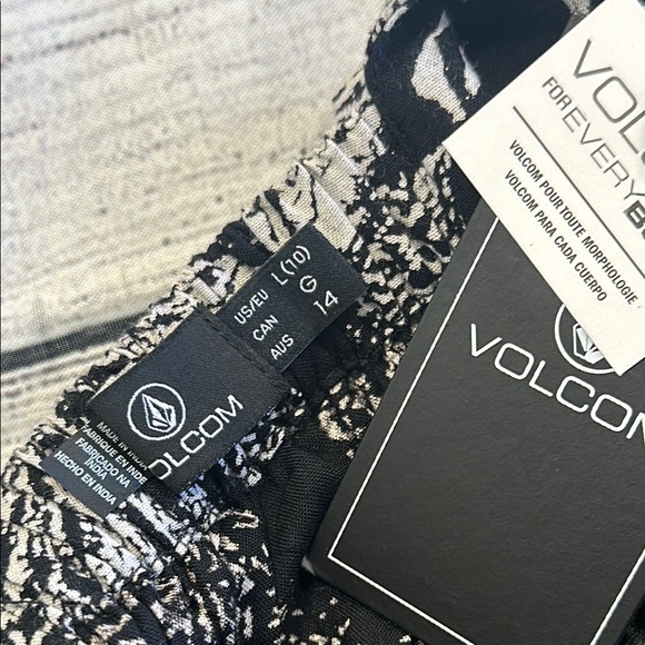 Volcom Sz Large Do Tell Button-Up Black and White Midi Dress • NWT! - Picture 10 of 15